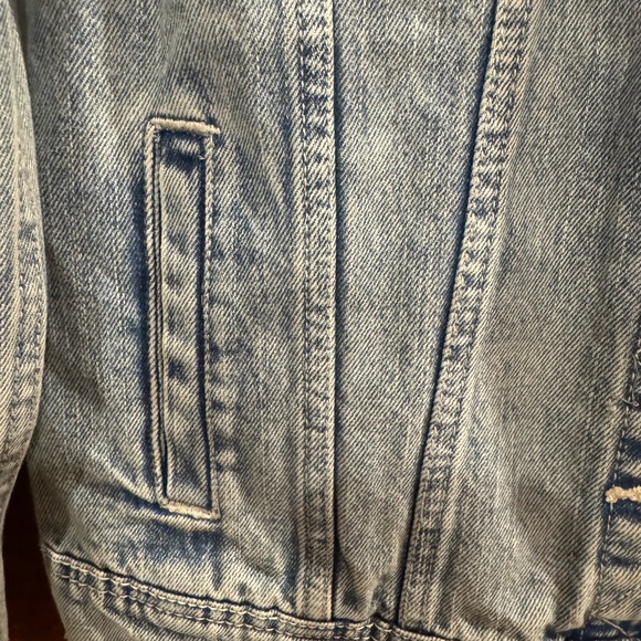 NWT Old Navy "US Flag" Jean Denim Jacket Medium Wash 100% Cotton Size Large - Picture 5 of 16